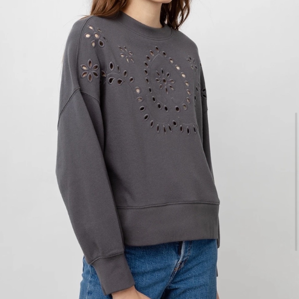Rails - small Alice embroidery sweatshirt vintage black (grey)